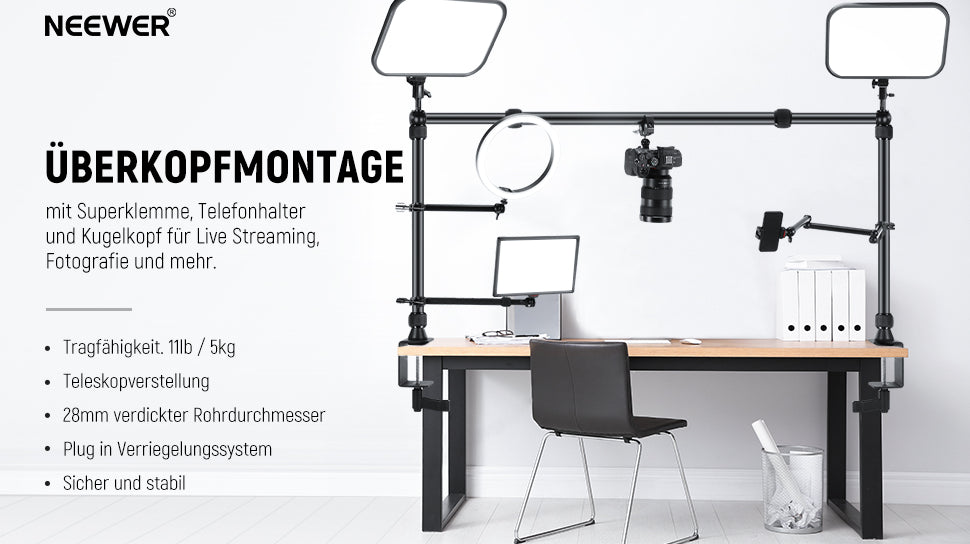 Stabile Grundlage, Kreative Freiheit: NK002 Tischhalterung für Content Creators
