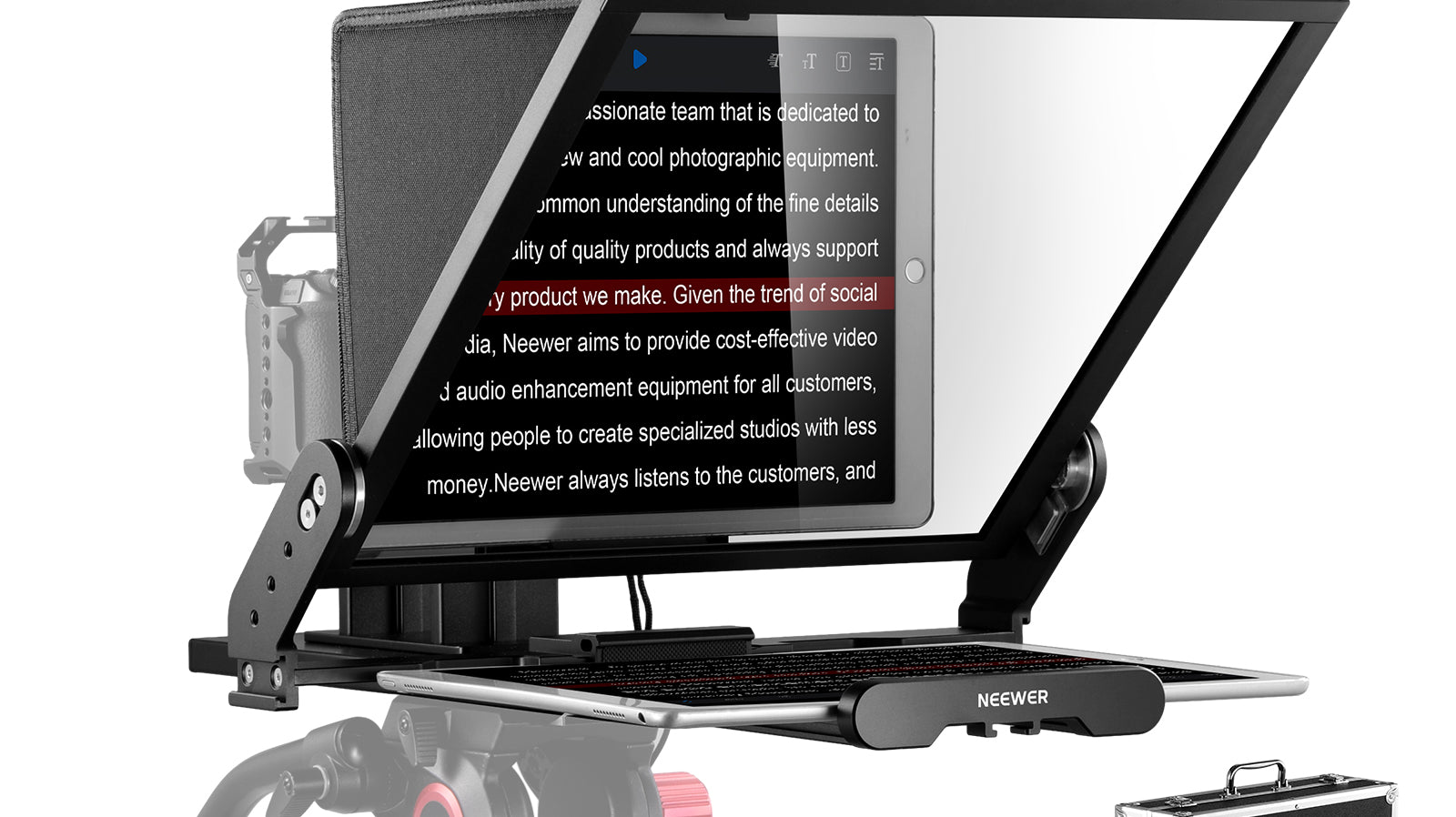 Klarheit und Komfort: Der X17 Teleprompter für professionelle Präsentationen