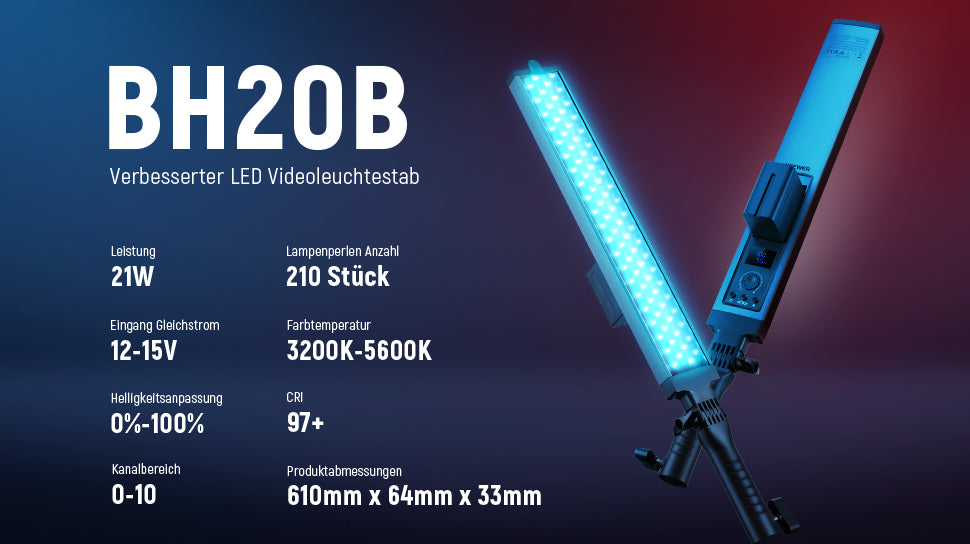 Kreatives Lichtspiel: Das Ultimative BH20B Lichtstab-Set von NEEWER