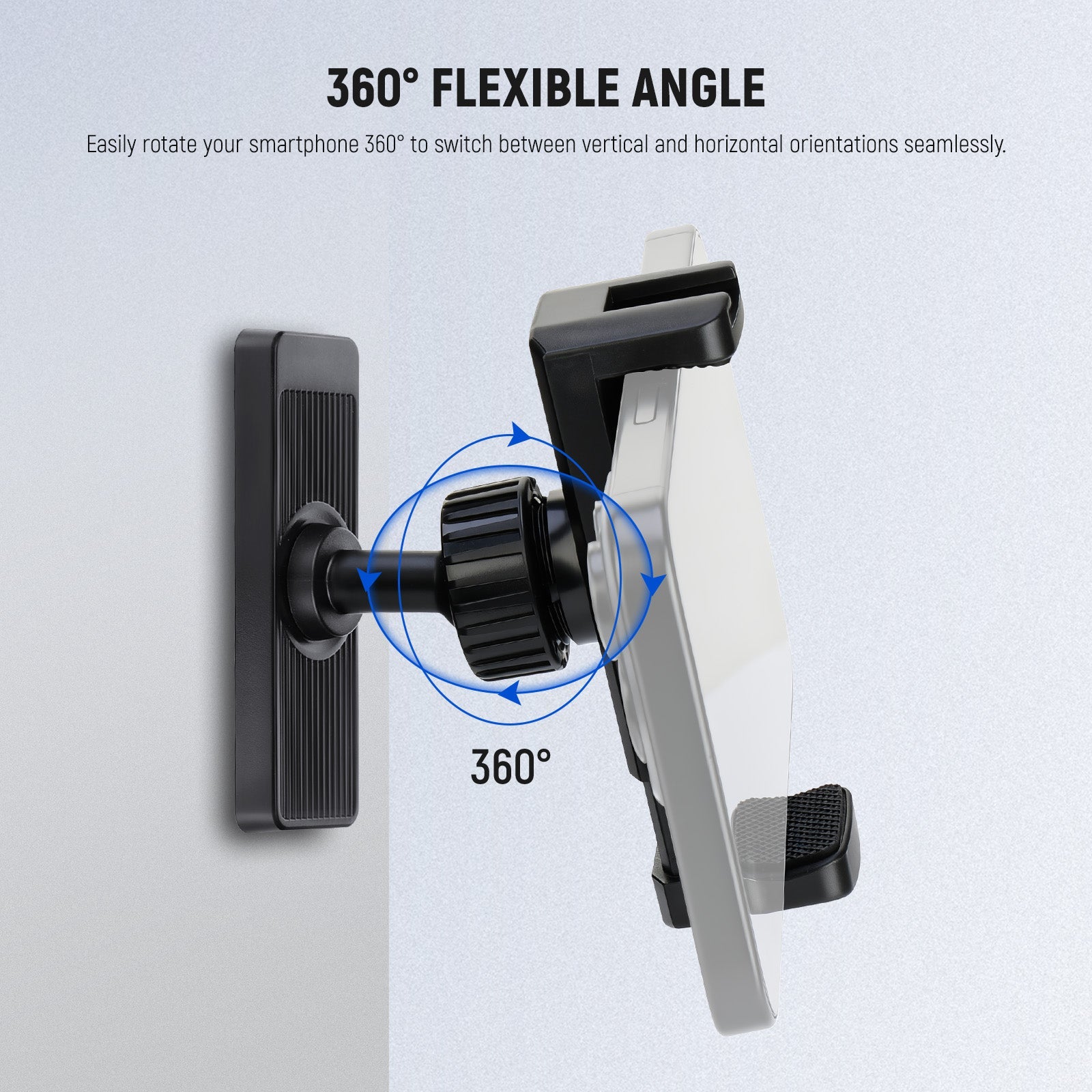 NEEWER PA119 Magnetic Phone Holder Mount allows for 360° rotation.