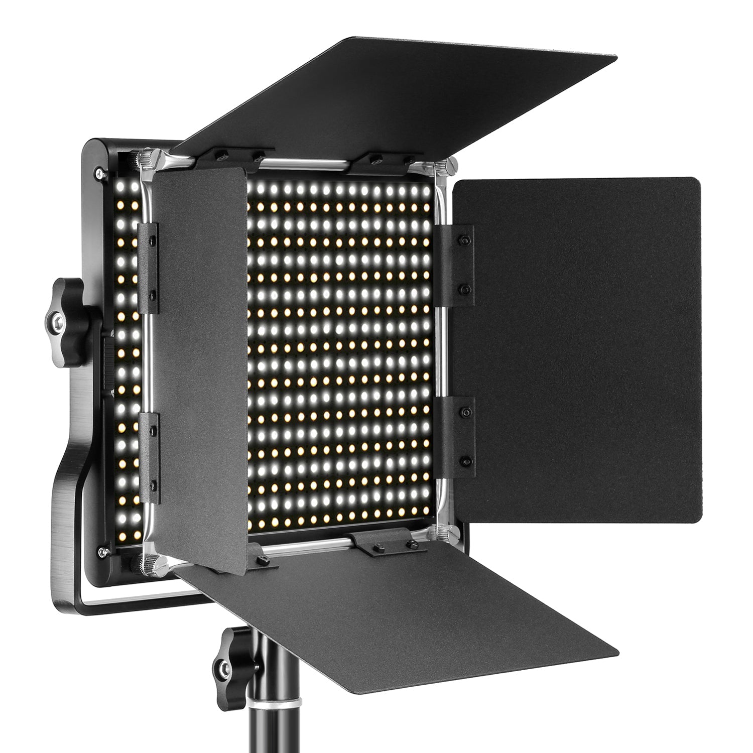 Neewer Professional Dimmable Bi-Color LED Video Ligh twith U Bracket and Barndoor - neewer.com