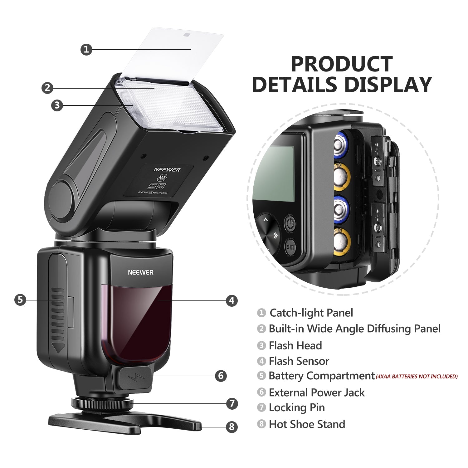 Neewer 750II TTL Flash Speedlite with LCD Display for Nikon DSLR Cameras - neewer.com