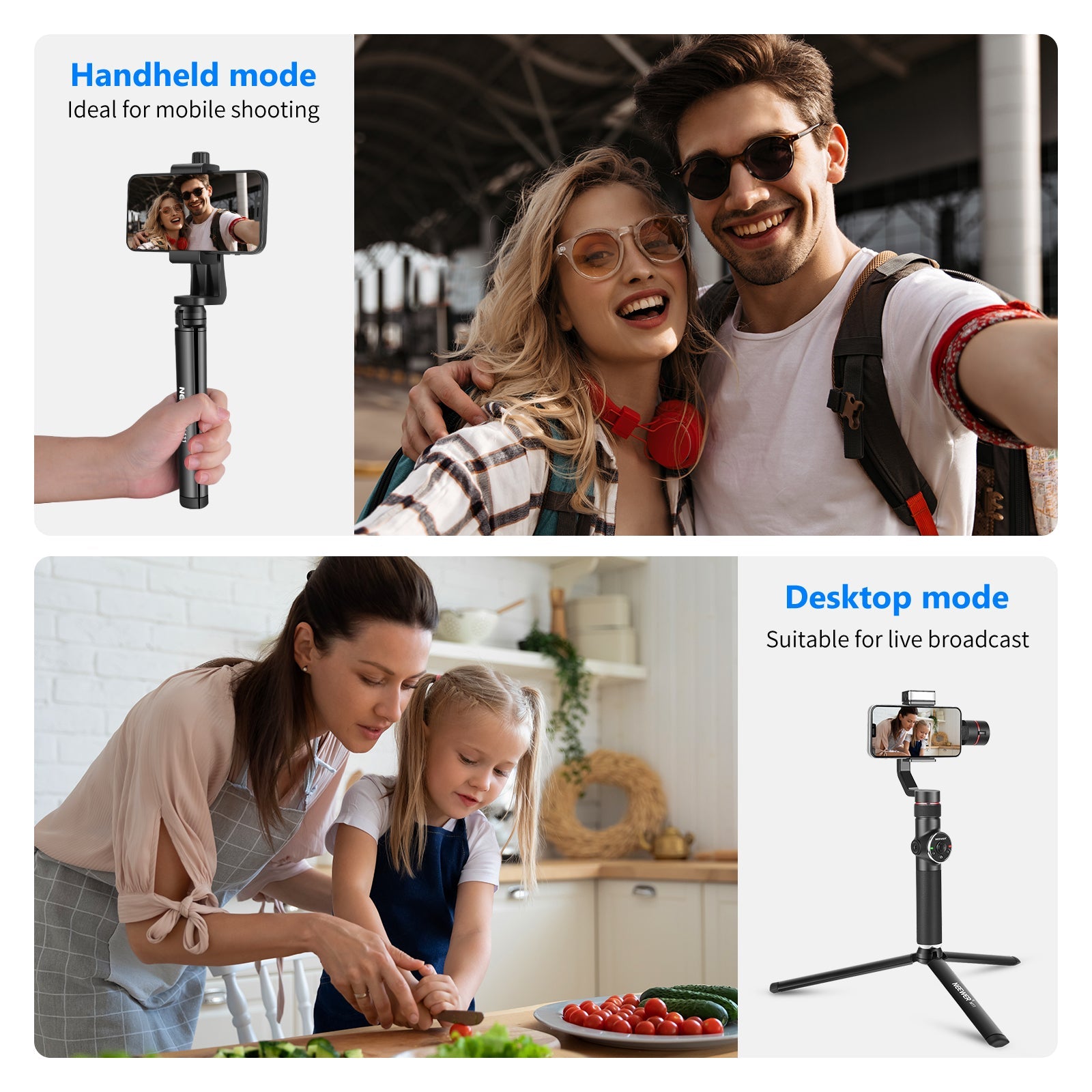 Neewer Metal Mini Tripod, Desktop Tabletop Stand Compact Tripod