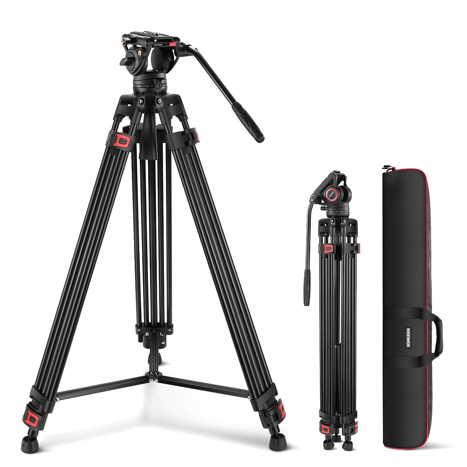 NEEWER 200cm Treppiede Monopiede per Fotocamera con Colonna Centrale e