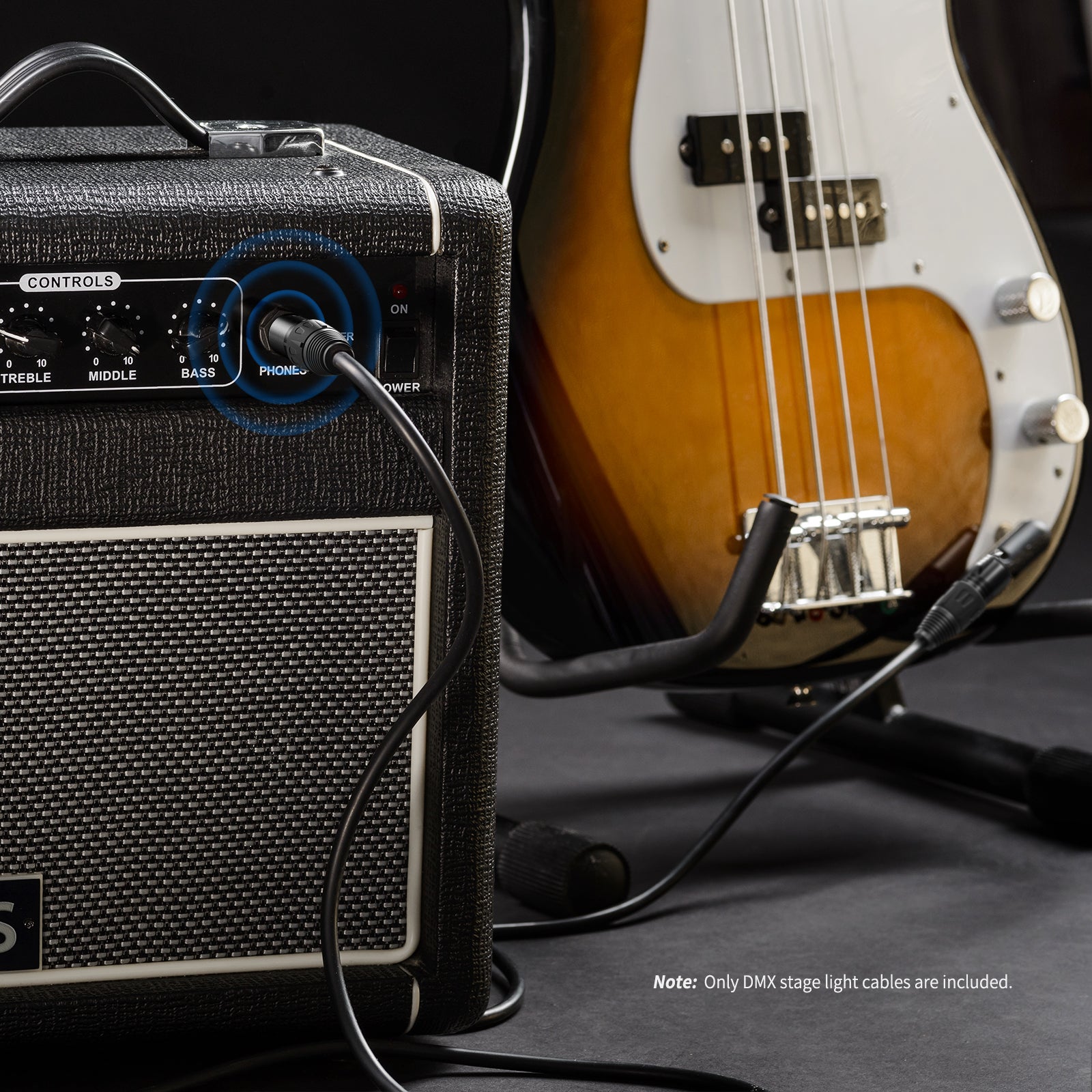 Neewer 10-Pack 6.5 feet/2 meters DMX Stage Light Cable Wires with 3-Pin Signal XLR Male to Female Connection