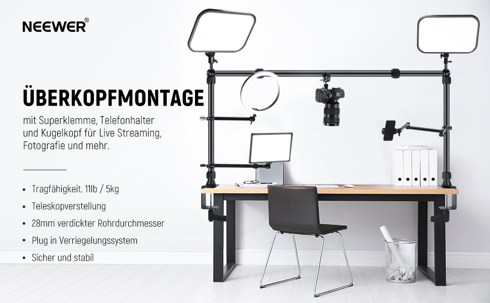 Stabile Grundlage, Kreative Freiheit: NK002 Tischhalterung für Content Creators