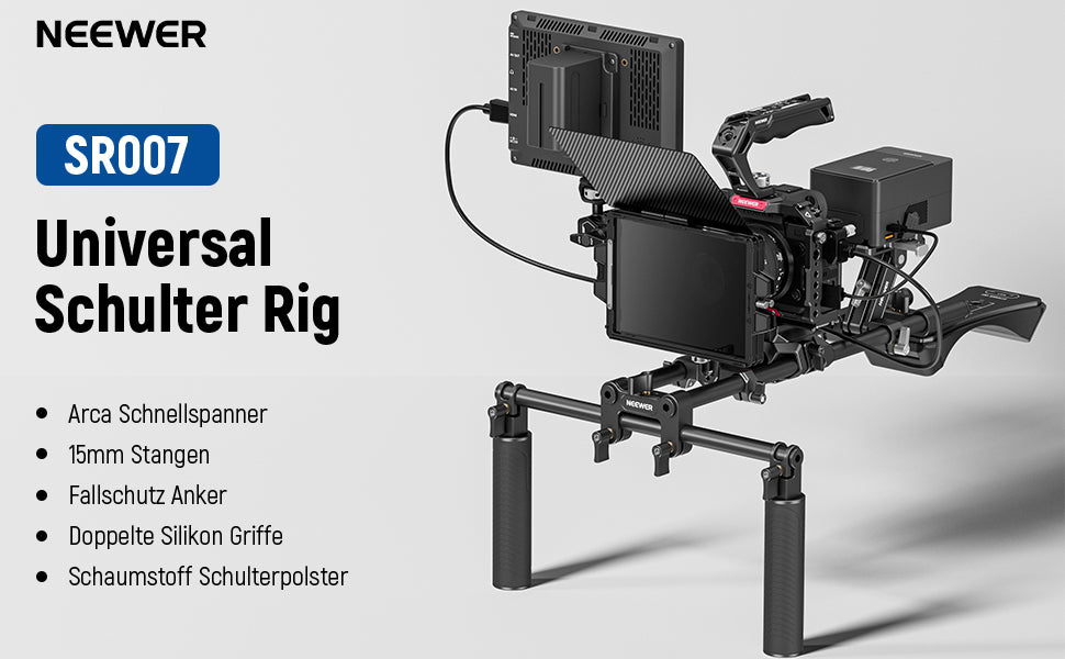 Vielseitiges 15mm Stab Kamera Schulter Rig von NEEWER SR007