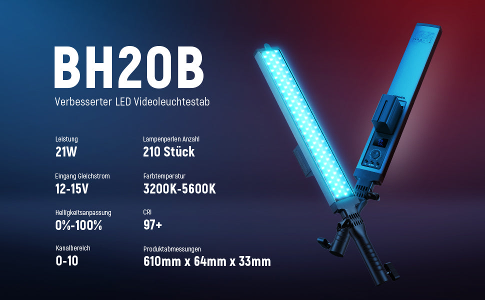 Kreatives Lichtspiel: Das Ultimative BH20B Lichtstab-Set von NEEWER