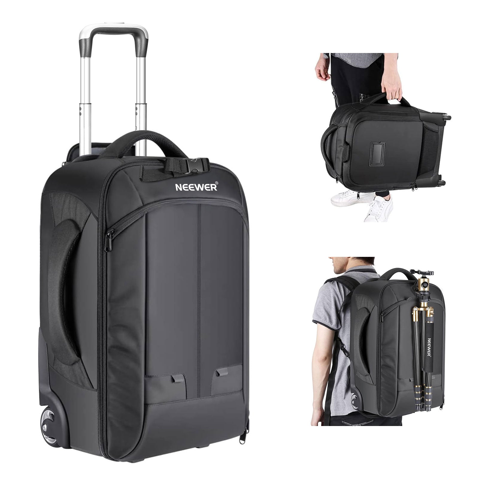 reiserucksack mit rädern NEEWER 22"x14"x10” 2-in-1 Wheeled Backpack
