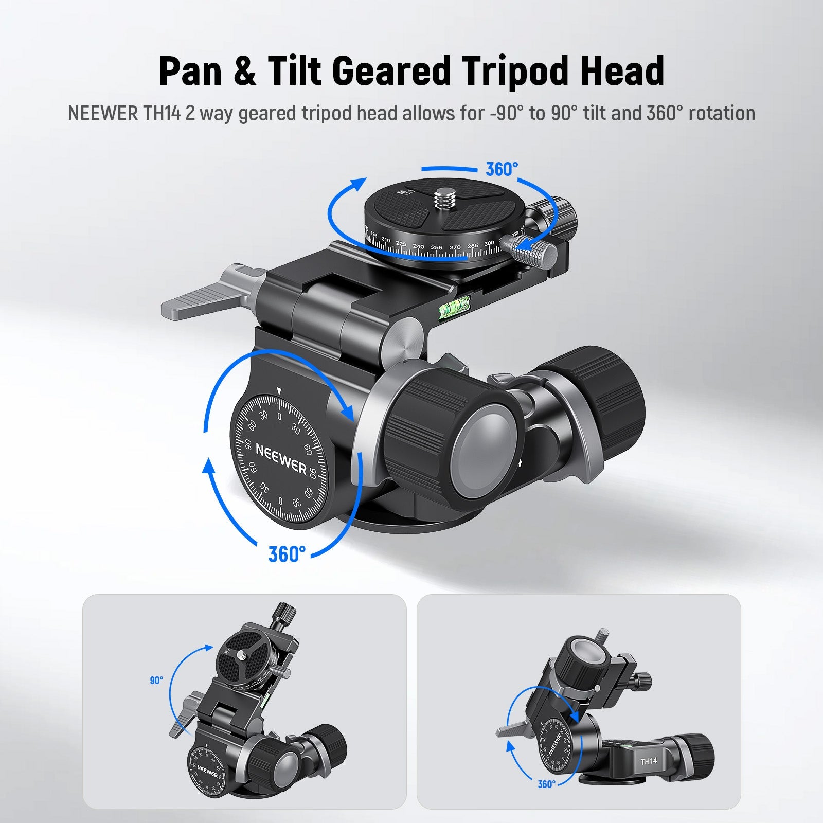 Pan & Tilt Geared Tripod Head