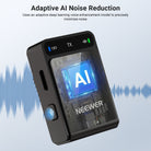 NEEWER CM36 Wireless Lavalier Microphone uses an adaptive deep learning voice enhancement model to precisely minimize noise.