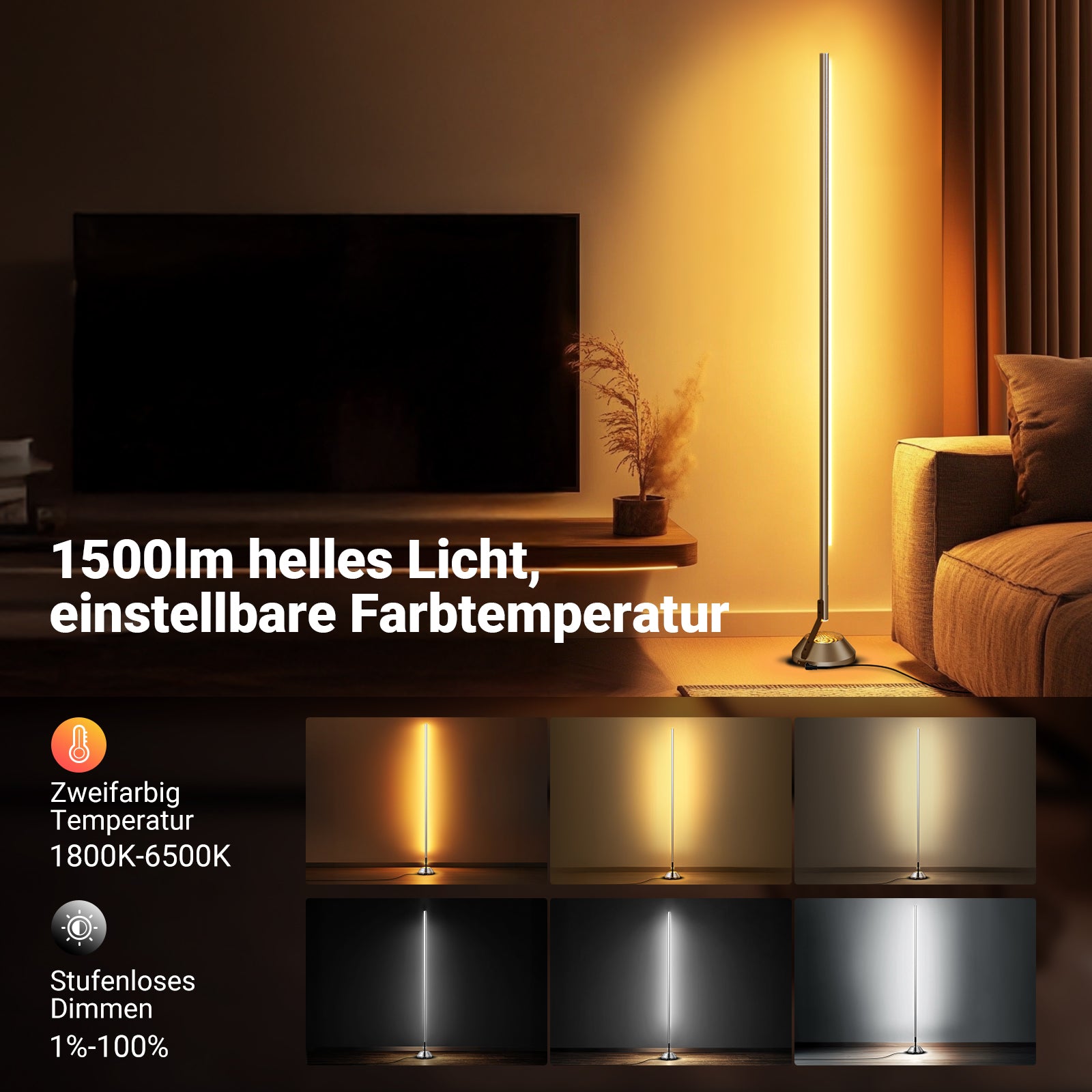 NEEWER NF01 RGBW Smart Floor Lamp | LED Corner Lamp