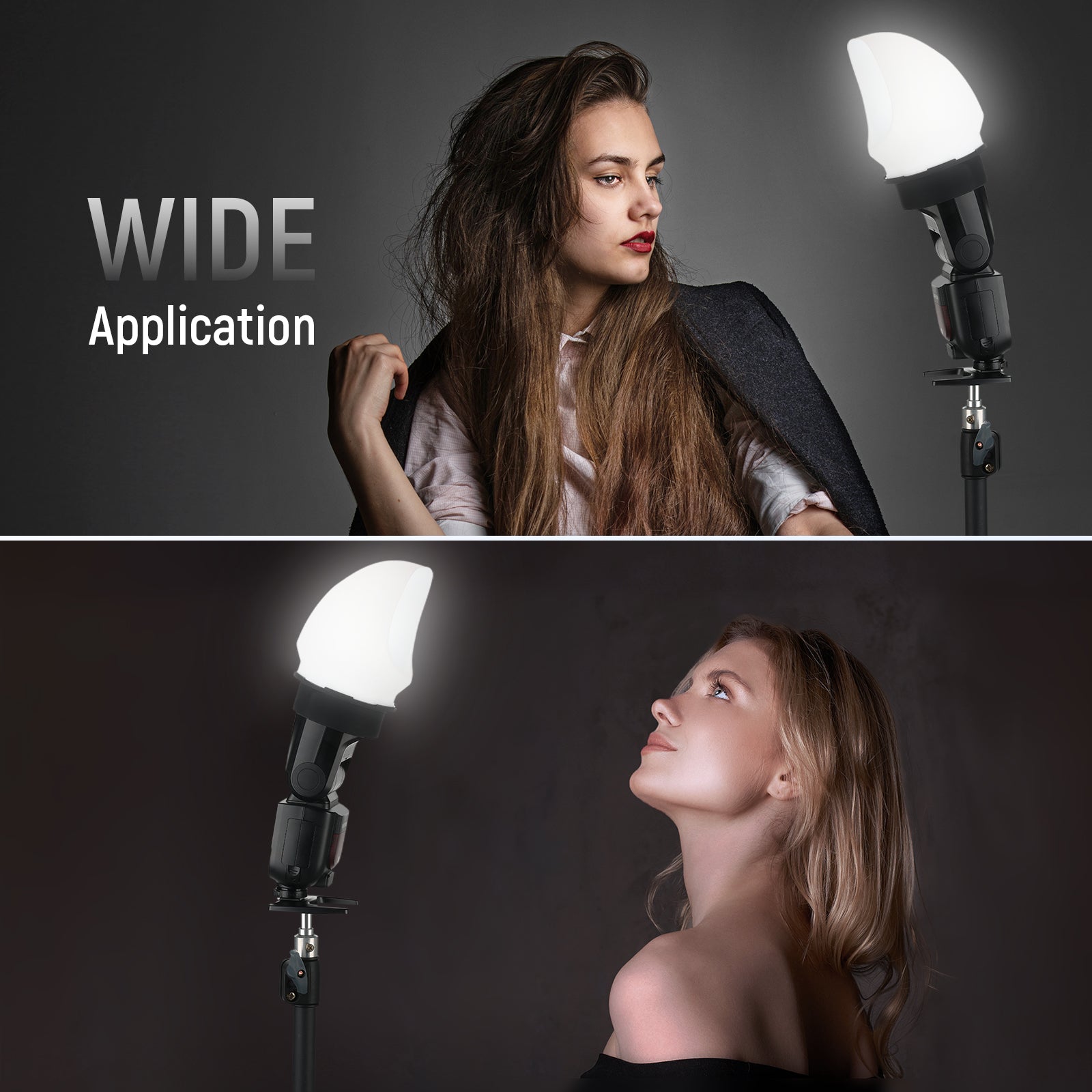 The NEEWER CRS16 Magnetic Flash Reflector was used to shoot fashion photos of two models.