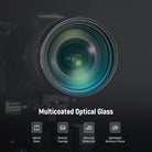 Multiple anti reflection and anti fingerprint coatings effectively reduce lens flare