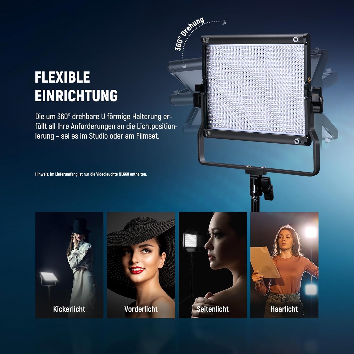 NEEWER 2 Pack Bi-color 660 LED Video Light and Stand Kit with