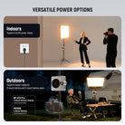 NEEWER AF200C Flexible Fabric LED RGB Video Light offers versatile power options