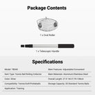 This package includes a oval roller and a telescopic handle.