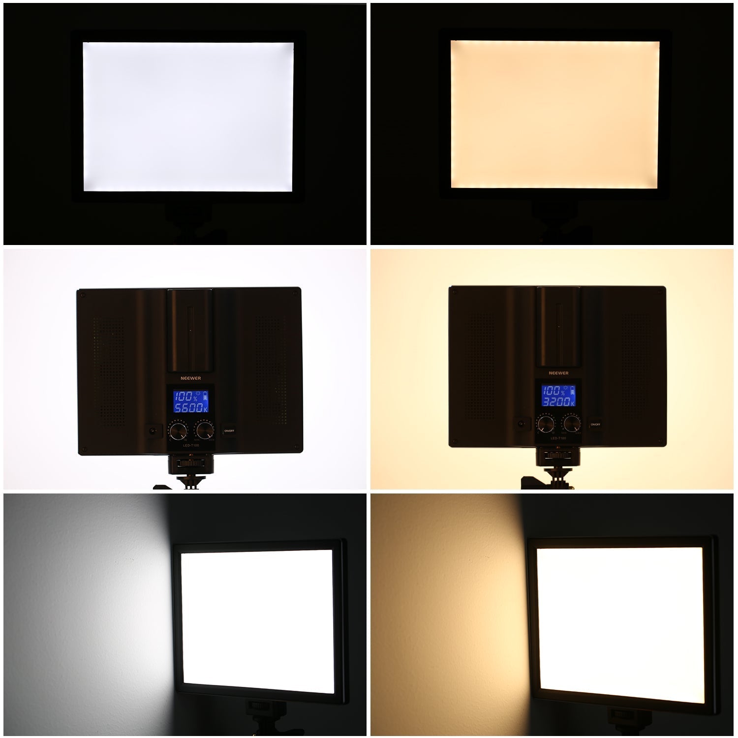 Neewer Dimmable Ultra Thin T100 Softer SMD LED Video Light Kit - neewer.com