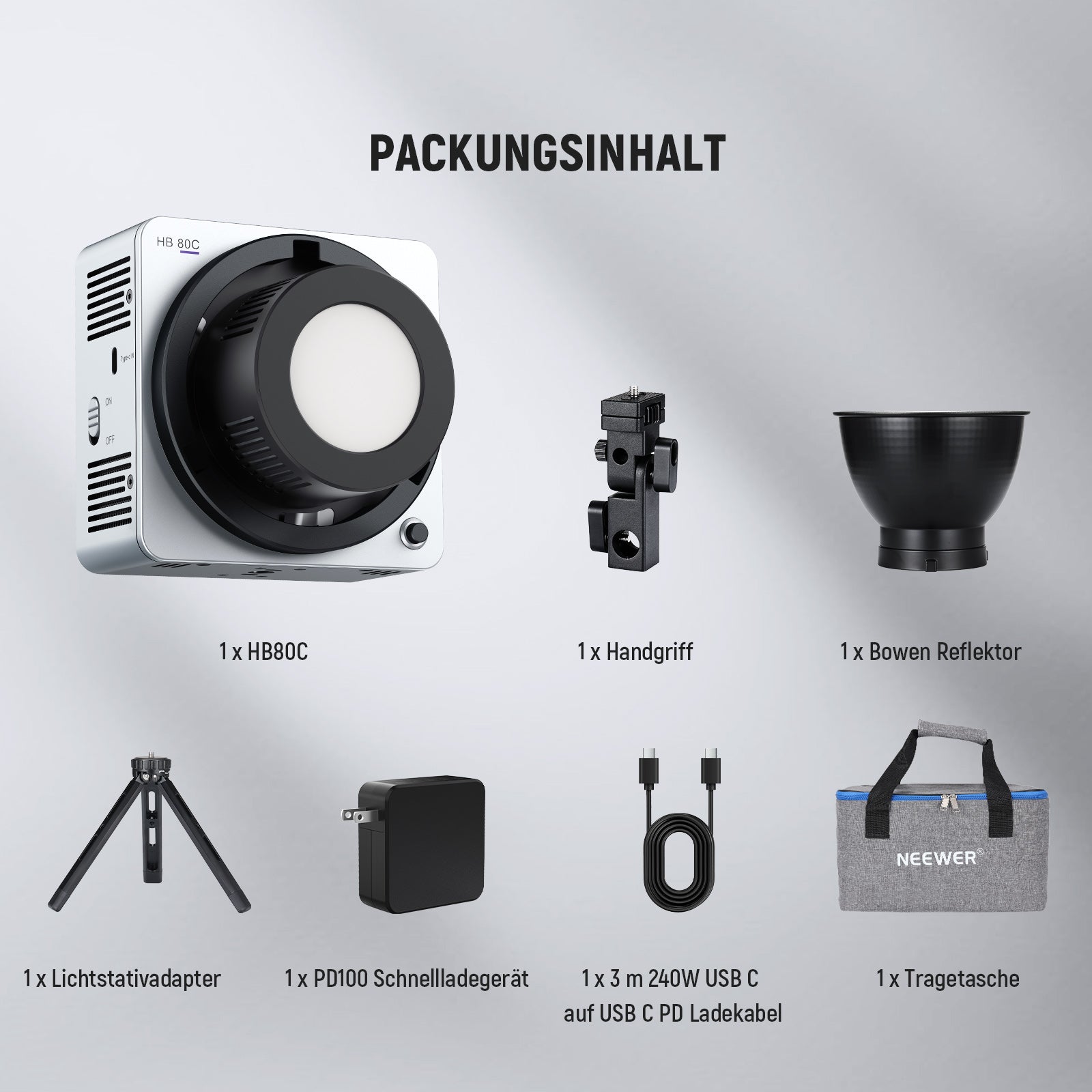 NEEWER HB80C 80W RGBWW Mini COB LED Video Light - NEEWER – NEEWER.de