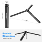 Neewer Metal Mini Tripod, Desktop Tabletop Stand Compact Tripod