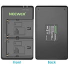 Neewer 2-Pack 6600mAh Li-ion Replacement Battery with Dual USB Charger