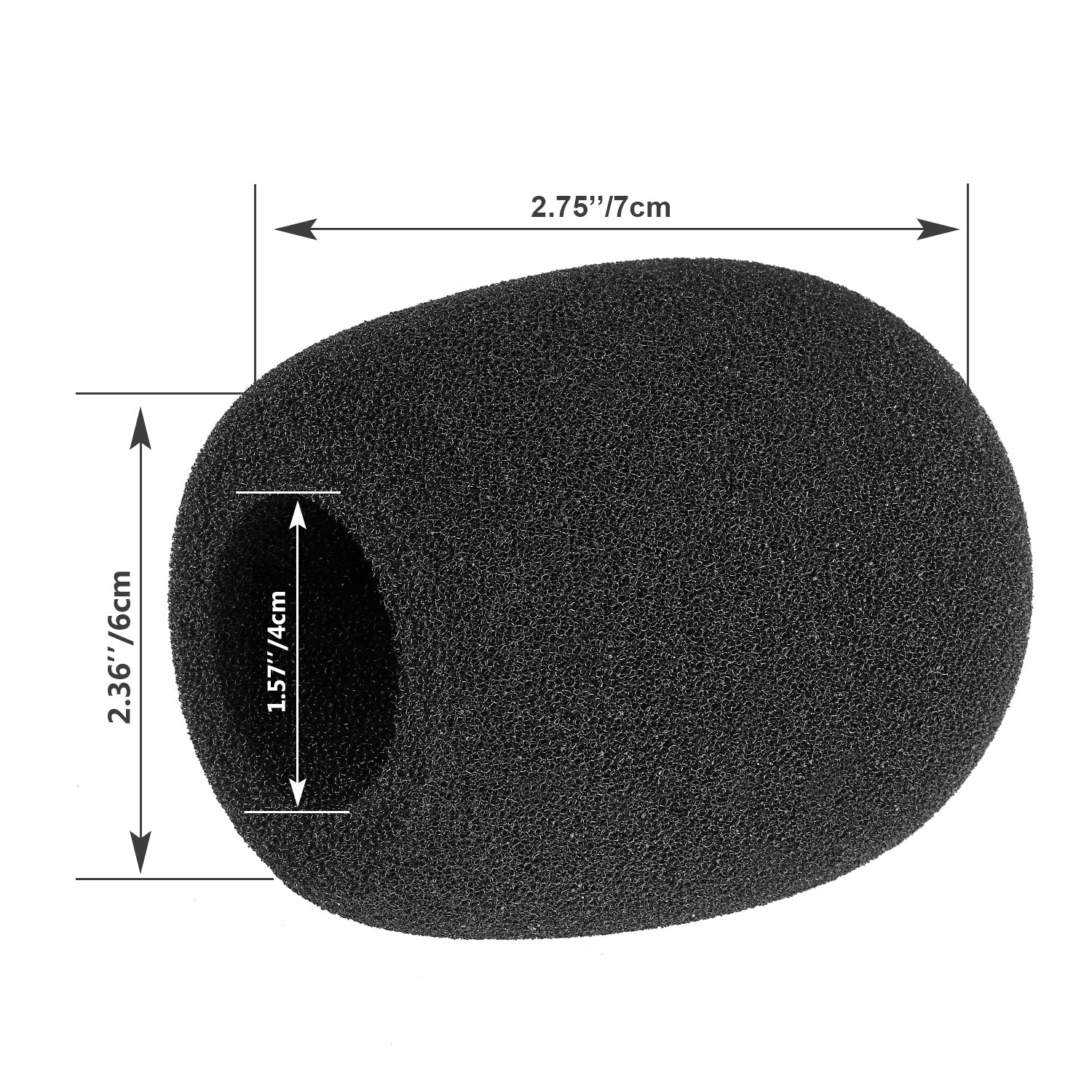 Neewer 2.36x1.57x2.75 inches / 6x4x7cm Ball Type Foam Windscreen Pop Filter